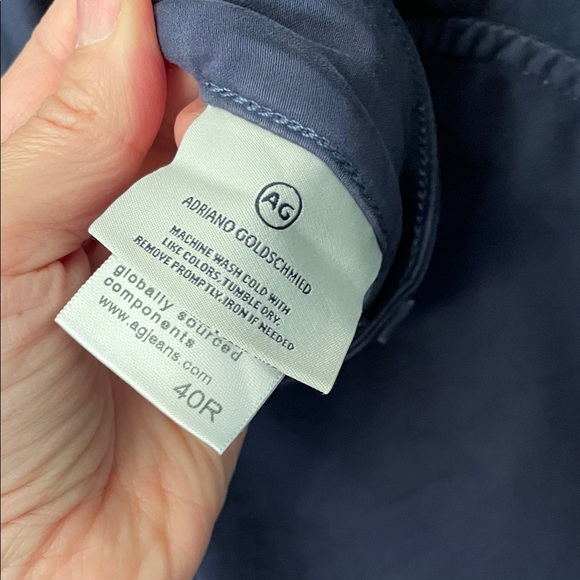 AG Adriano Goldschmied Navy Flat Front Shorts - Picture 3 of 7